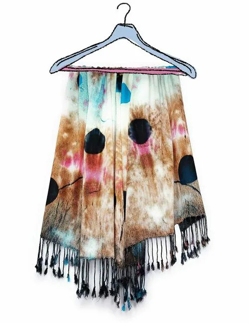 Chandwasia Satin Viscose Scarf, scarves, Viscose Fabric stoles & Attractive Design for Men & Women Summer & Winters Classy Look.