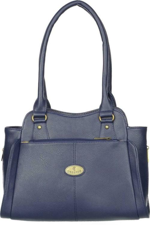 Creeper Blue Leatherette Shoulder Bag