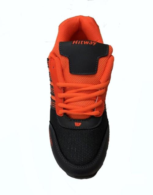 Hitway Running Shoes For Men (Black, Orange)