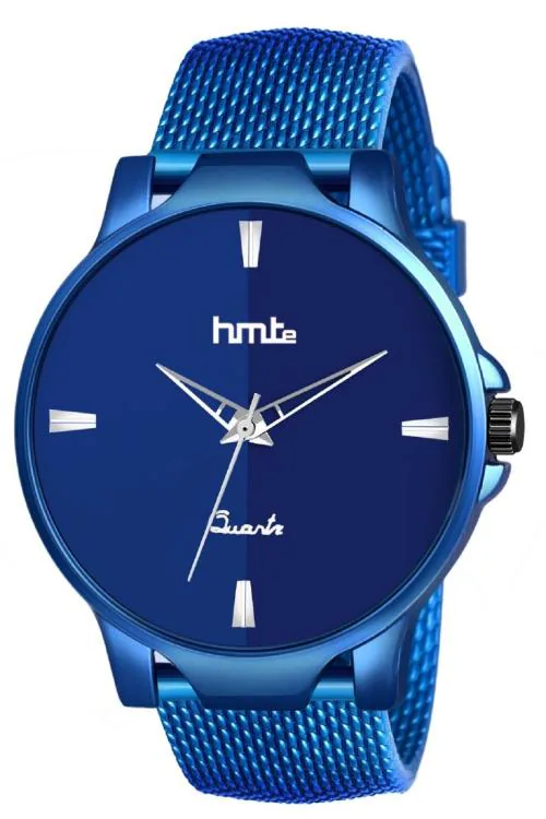 HMTe HM-7702Blue Dial & Strap Analog Watch for Men