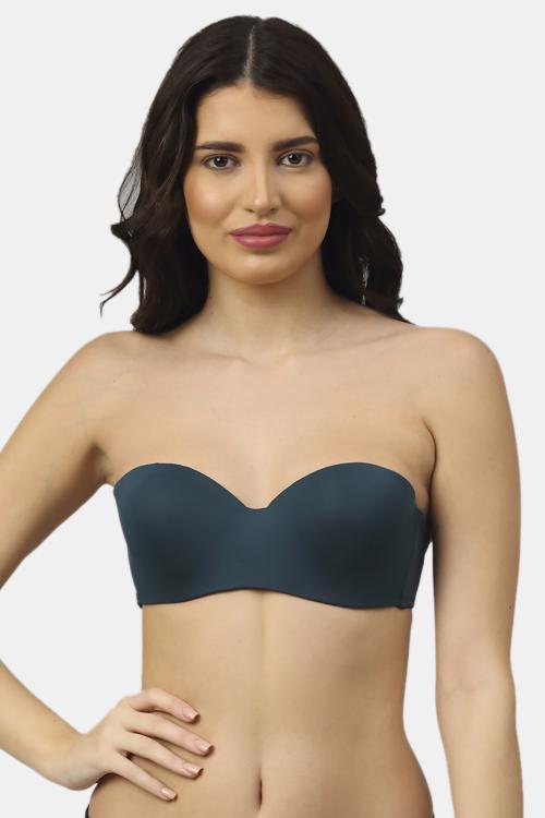 PrettyCat Green Solid Polycotton Balconette Bra For Women(PCJ-BR-4006)