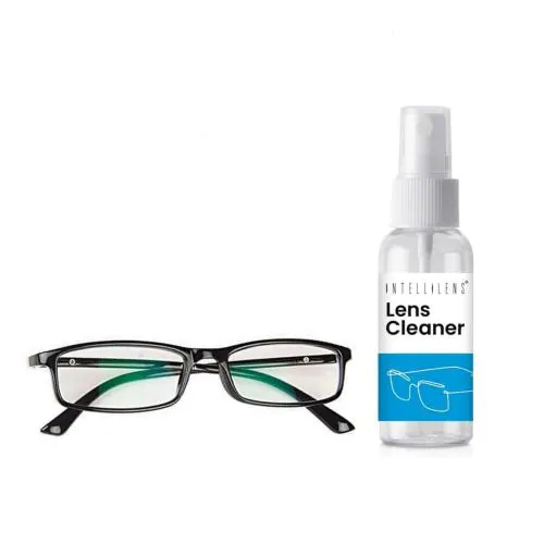 Intellilens Anti Reflection Blue Cut Anti Reflection Full Frame Spectacles Glasses with Lens Cleaner Solution Men and Women