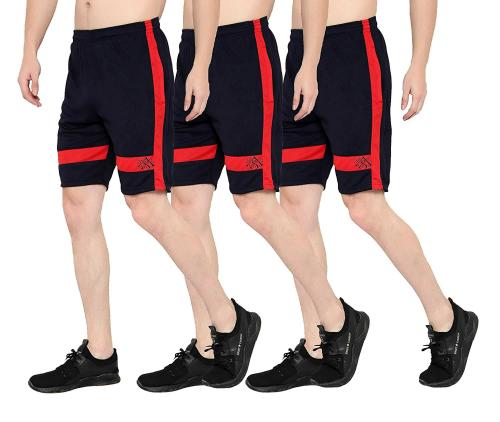 Oora Men Black Pack Of 3 Running Shorts