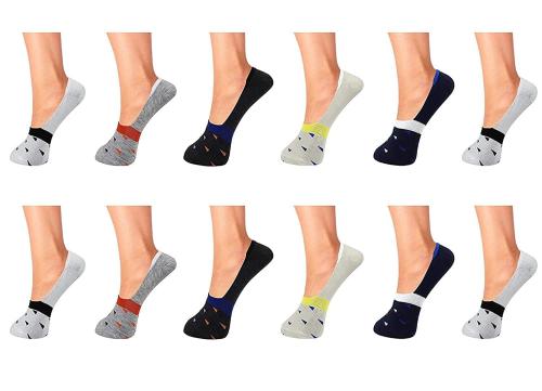 Cotson Loafer Socks For Men And Women Cotton Solid Peds/Footie/No-Show, Low Cut-Color Multi (Pack of 12 Pairs)