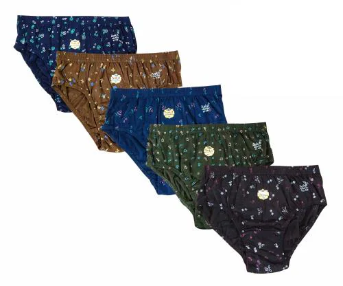 DRAKO - WOMENS/GIRL PRINTED PANTIES - 100% COTTON - 5 PCS PACK-100