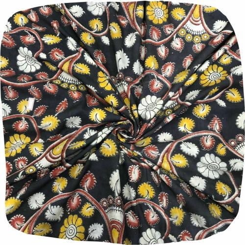 PALASH Women's Cotton Kalamkari Printed Unstitched Suit Dress Material 2.5 Meter Cream 1 PAL.KAL.COT.060