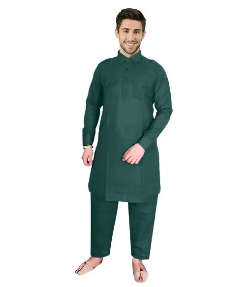 Mens Cotton Pathani Suit