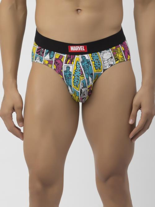 John Players Infinity Heroes Cotton Brief in Multicolour