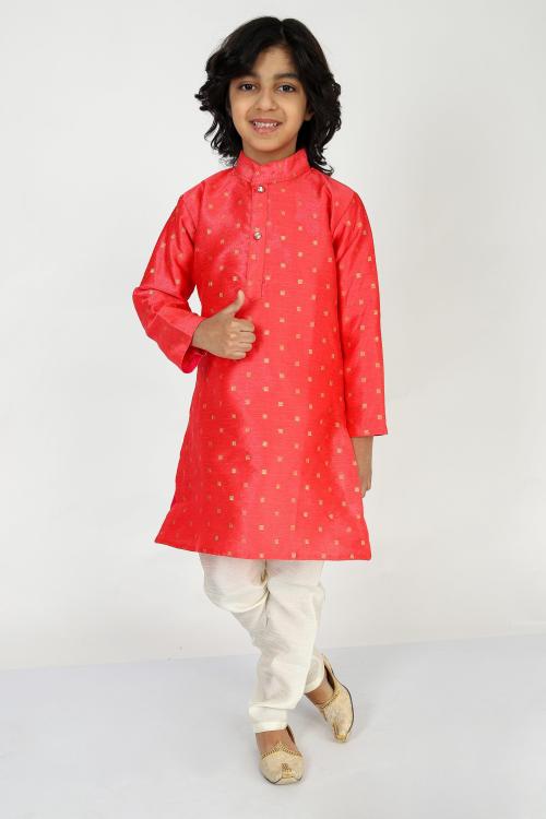 Vesham Boys Printed Cotton Blend Single Kids' Ethnic Sets