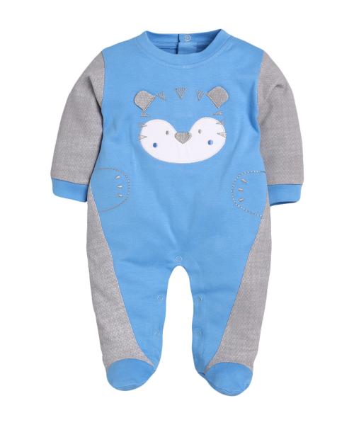 Baby Go Printed Rompers For Baby Boys(6-9M,BLUE)