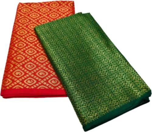 Truevelli Cotton Silk Unstitched Multi-Colour Blouse Material (1 Mts Each Pack of 2 Piece (Pack of 2)