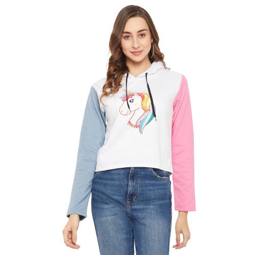 Fabricorn Plain Multicolor Stylish Sweatshirt Hoodie for women (Multicolor, Small)