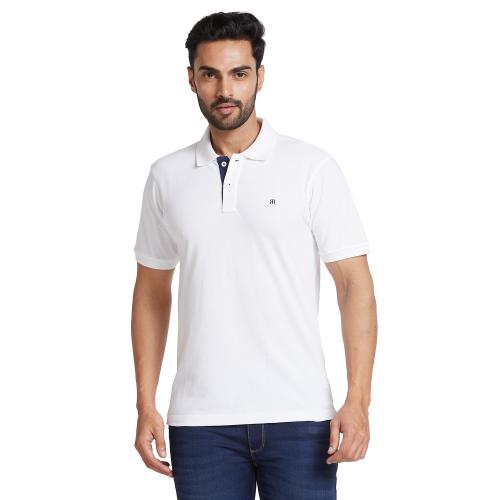 Raymond Slim Fit Solid White T-Shirt