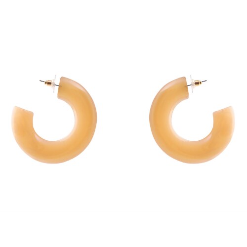 Mahi Candy Hoops Earrings Pairs For Women and Girls | Yellow | Oval Shaped Drop Earrings