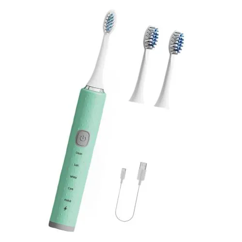 Jellify USB Rechargeable Soft Bristle Battery Powered Sonic Technology Electric Toothbrush with 2 Extra Interchangeable Brush Head & 5 Vibrating Cleaning & Brushing Modes for Adults