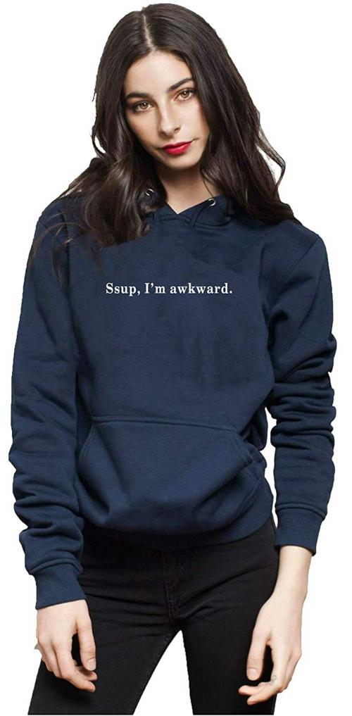 Be Savage Women And Girls Navy Blue Cotton Hoodie (S)