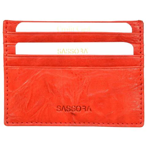 Sassora Genuine Leather Small Credit Card Holder
