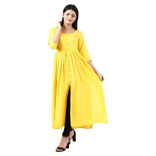 GULBINS Gown Style Rayon Kurta Kurtis for Women/Womens Kurti