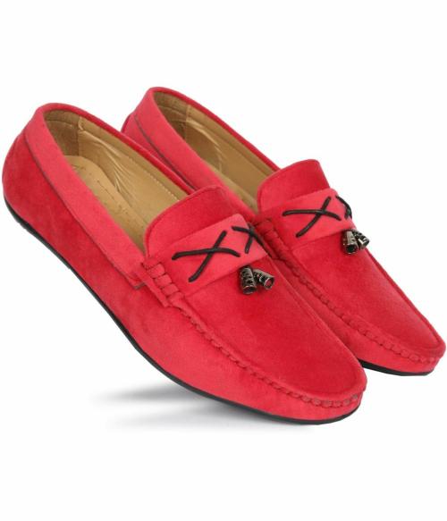 Punch Red Loafers for Men