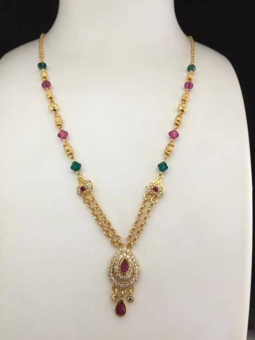 Buy Primectrla Fab Diamond Gold Plated Brass Necklace For Girls and