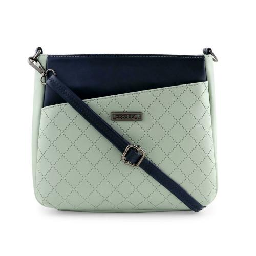 ESBEDA Pista Green Color Tiny Dot Texture Sling Bag For Women (S00100009-58)