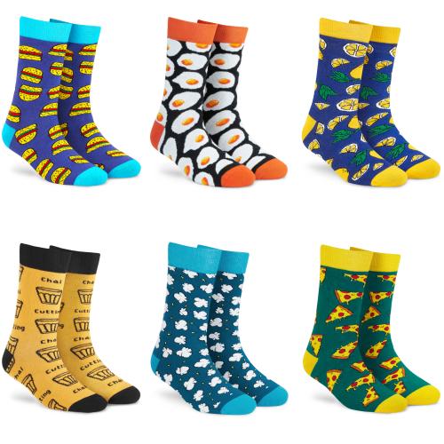 Dynamocks Men's and Women's Combed Cotton Crew Length Socks (Pack of 6) (Multicolour, Free Size)