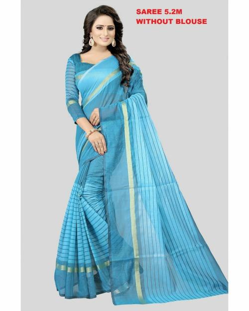 SAADHVI Firozi Casual Wear Art Silk saree| saree / saree for women / sarees / sarees latest / sari