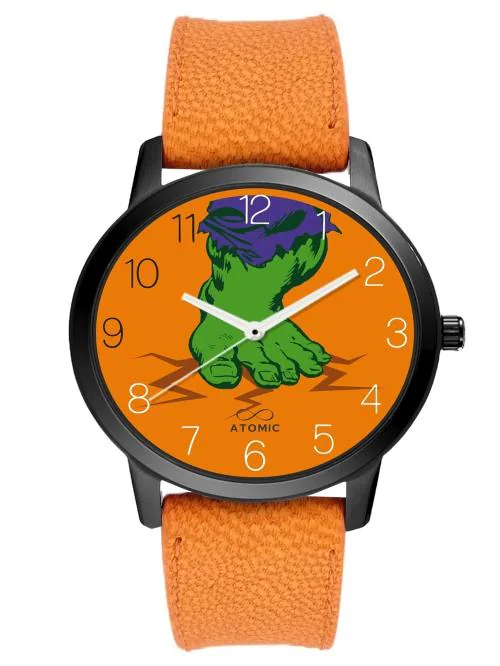 Atomic Hulk Avengers (Kids Series) Analog Watch - For Boys & Girls | Trending HULK Watch | With Best Quality Orange Strap