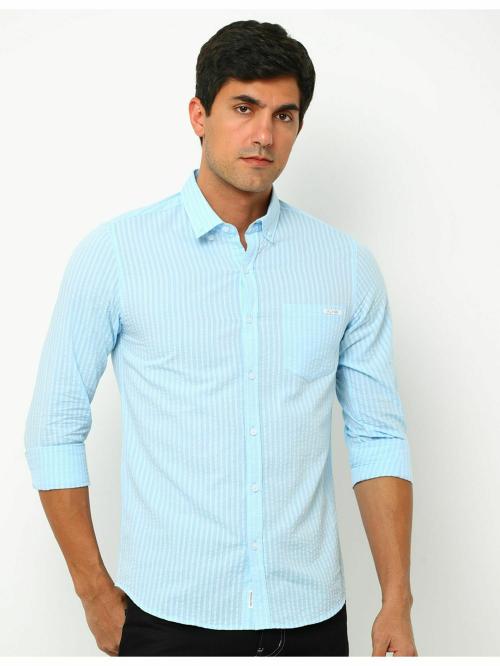 Buy FLY69 Slim Fit Casual Shirts Premium Collections Light Blue Colour