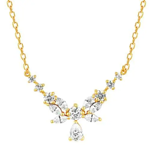 Giva Sterling Silver Golden Chrysalis Necklace For Women