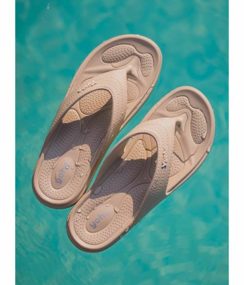 Yoho Beige Slippers for Women