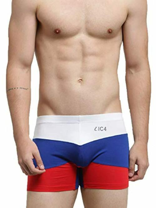 IC4 Men Blue Solid Cotton Trunk - XL