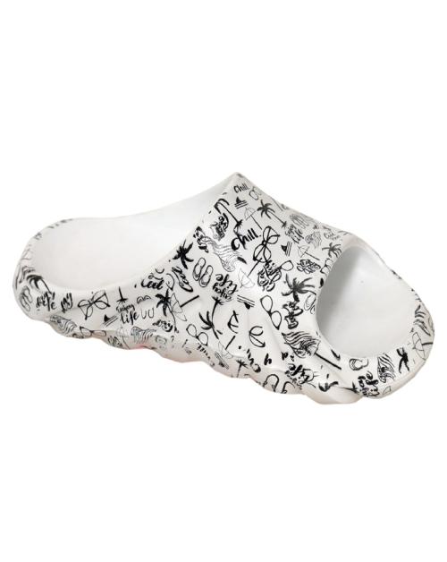 GASSIL Ultralight weight Premium Comfort All Seasons Trendy,Outdoor ,Slippers for Men White Color