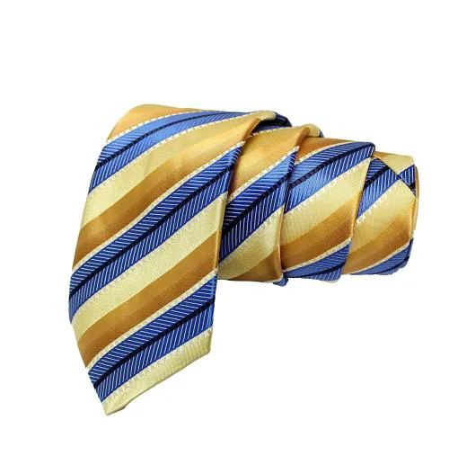 TIE STUDIO Men Yellow Microfiber Necktie