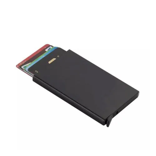 VULKIT Credit Card Holder RFID Protection, Pop Up Metal Card Holder With Double Card Cases Slim Smart Wallet For 10 Cards Space Grey 1123363839