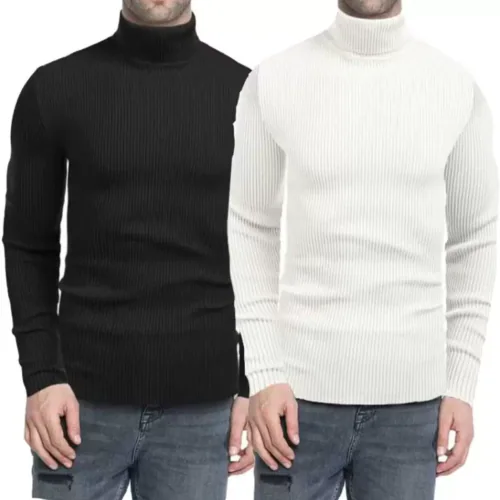 INDIAN KRAIT Combo Men & Women Full Sleeve Solid Sweatshirt White-Black-Size-M