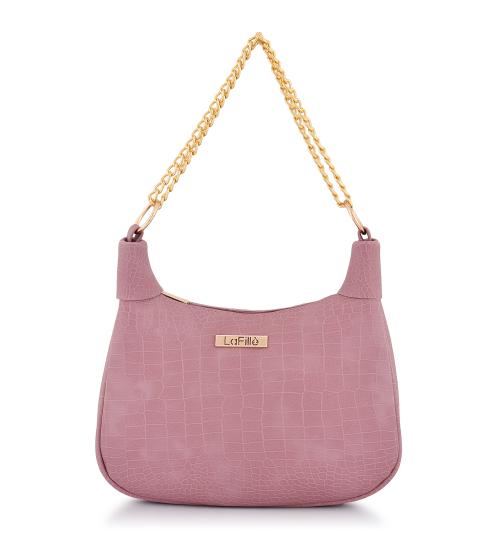 LaFille Shoulder Bag Cute Clutch Designer Chain PU Leather Purse for Women | Girls | ladies (DGN270 - Purple)