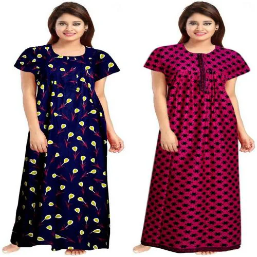 Sajao Creation Women Nighty Set (Multicolor)