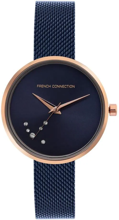 French Connection Analog Blue Dial Blue Strap Watch For Women