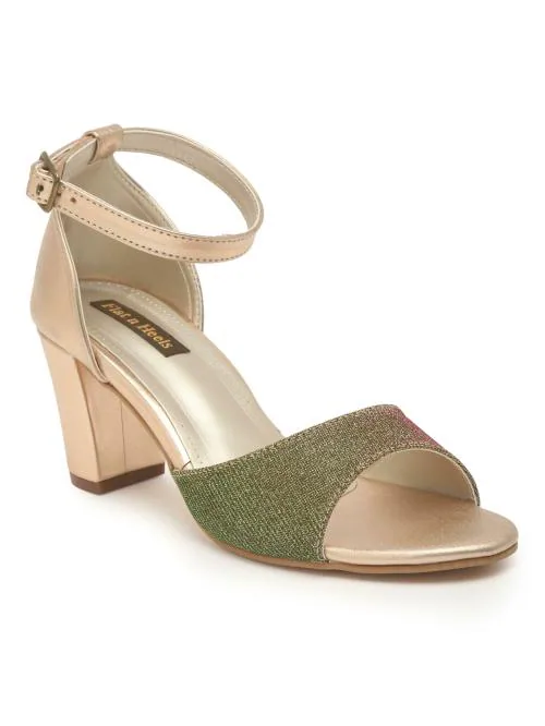 Flat n Heels Brown Block Heel Sandals for Women