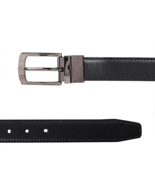 The Mini Needle Men Black & Brown Reversible Leather Belt_38