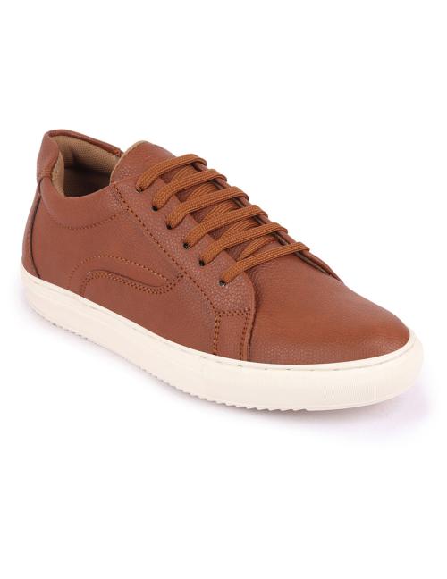 FAUSTO Men Tan Classic Outdoor Lace Up Sneakers (11 UK)