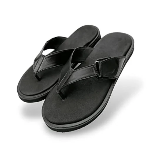 MCR Footwear Mens VBlack Diabetic Ortho Slippers Black