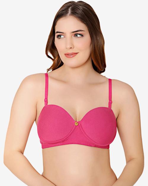 Bodycare cotton spandex wirefree convertible straps Seamless padded bra-6575FUS
