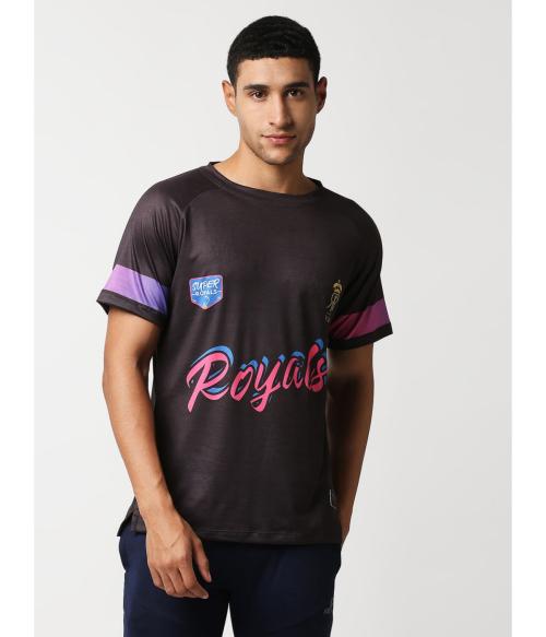 Official Rajasthan Royals Black Jersey T-shirt by gullyactive