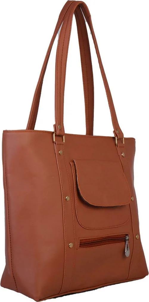 Ritupal COLLECTION Tan Synthetic Leather Women Handbag 12 L (ANK-05)