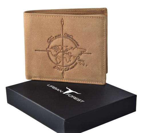 Urban Forest Atlas Cognac RFID Blocking Leather Wallet for Men