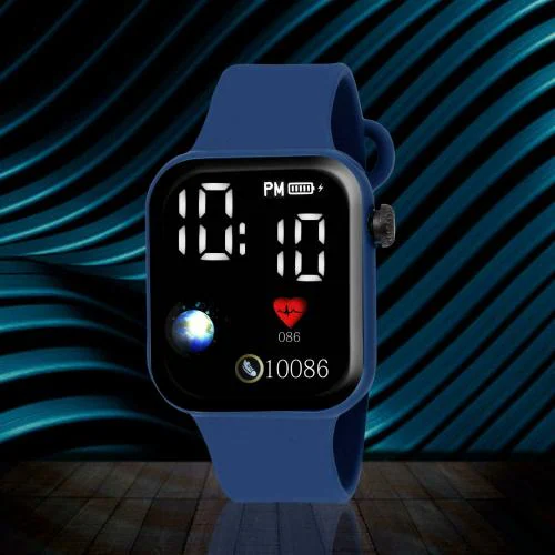 FOGG 8003-Blue-White Digital Watch - For Men & Women