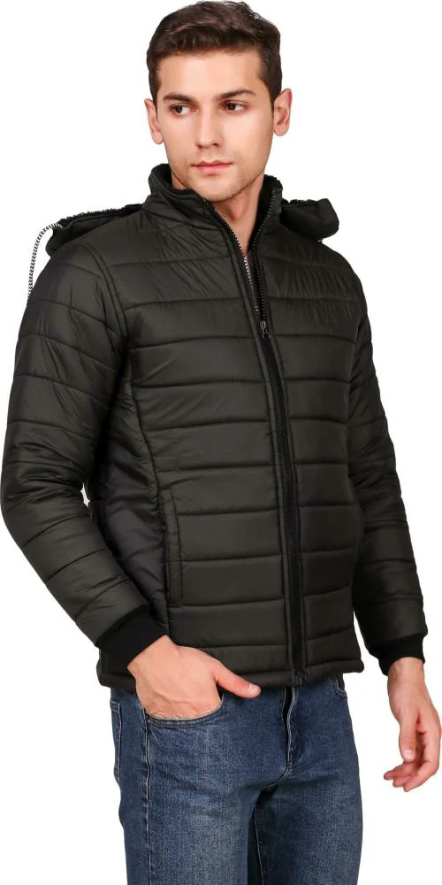 Christy World Men Charcoal Quilted Jacket