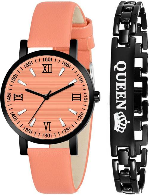 DAINTY Orange Dial Orange Strap Analog Watch For Girls
